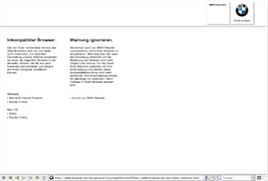 BMW Webseite mit Opera 9.23